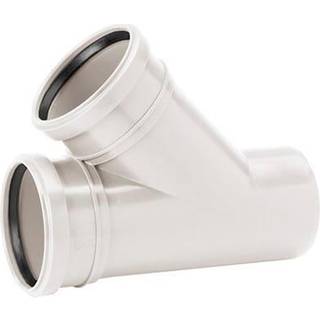 Uponor Decibel grenrør 50/50 mm 45° med 2 muffer
