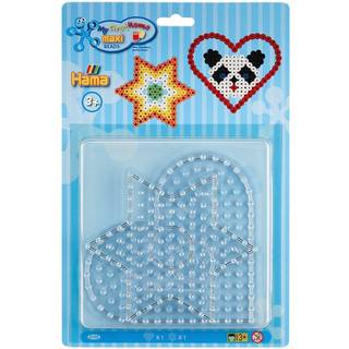 Hama Maxi Perleplader - Hjerte + Stjerne - 2-pak