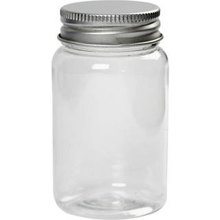 Klar plastdåse med låg, 100 ml - 10 stk.