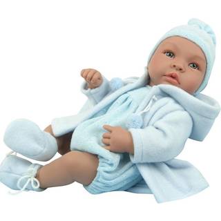 Así - Leo - babydukke, 46 cm. - Blue Duffel Coat