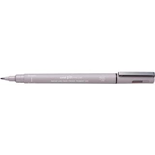 Uni Pin Fine Line Brush Light Grey – med penselspids