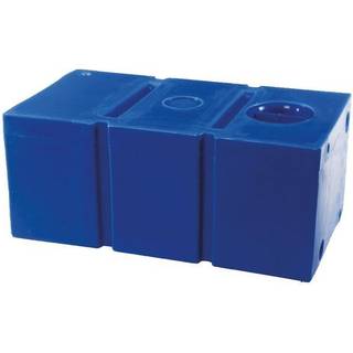 Septiktank / gråvandstank, 50 liter, med inspektionsluke, 550 x 430 x 290 mm, polyethylen, blå, skrå