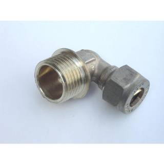 Vinkel m. nippel 10 mm x 1/2" messing