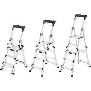 Hailo TL100 skydestige & Trappestige i en - 3-5 trin aluminium