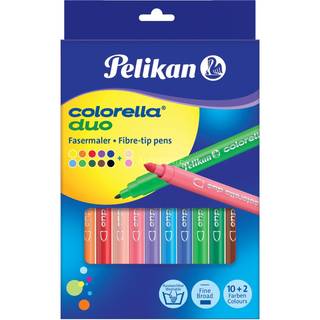 Pelikan: Colorella Duo dobbelt-end tuschsæt 12 stk.