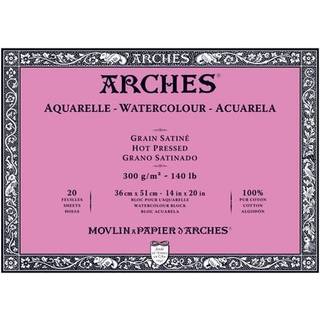 Buer akvarelblok 14x20 -tommer naturlig hvid 100% bomuldspapir - 20 ark p? 140 lb buer varm presse akvarelpapir - buer kunstpapir til akvarelgoua