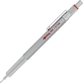 Rotring rOtring 600 mekanisk blyant | 0,7 mm | Sølv All-Metal Body Propelling Blyant | Skridsikkert knurled greb & sekskantet tønde