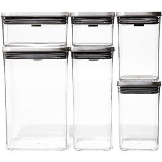 Oxo st?l 6-delt popcontainers?t