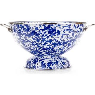 Golden Rabbit Emaljware - 5QT større dørslag (Cobalt Swirl)