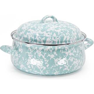 Golden Rabbit Emaljware - 4QT Dutch Oven (Sea Glass Swirl)