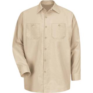 Red Kap Herre Industrial Work Shirt Regular Fit Long?rmet Lys Tan 4x-Large