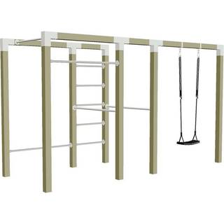 PLUS Outdoor fitness, model 3 med galvaniserede beslag, trykimprægneret/fyr, 220  x  380 cm