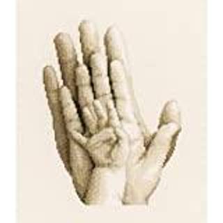 Vervaco 14 t?ller h?nderne p? Aida t?llet Cross Stitch Kit 8 """" X 10 """"