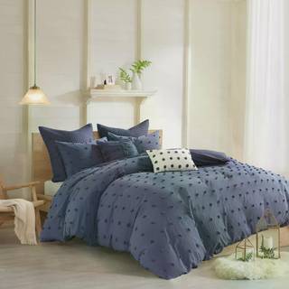 Urban habitatduvet s?tter 100% bomuld Jacquard Tufts Accent Shabby Chic All Season Cover til dyne Matching Shams Dekorative Pillows King/Californ