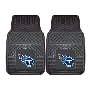 Fanmats 8776 Tennessee Titans 2-stykke Heavy Duty Vinyl Car Mat Set Front Row Floor Mats All Weather Protection Universal Fit Deep Resevoir Desig
