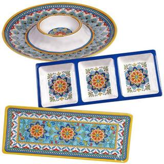Certificeret International Portofino Melamine v?rtinde Set Multi Colored Large