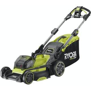Ryobi plæneklipper 18v ry18lmx40b-240 inkl 2 stk 4,0ah batteri og lader
