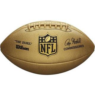 Wilson The Duke NFL Metallic Edition Fodbold - Officielt st?rrelse guld