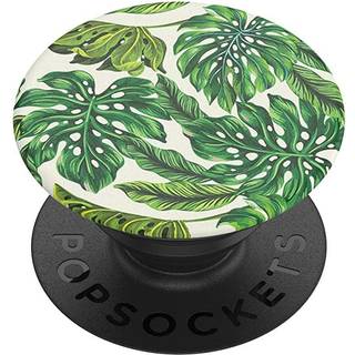 Popsockets Monstera Deliciosa smartphone greb - grøn/hvid - 39,74x7x24,25 mm