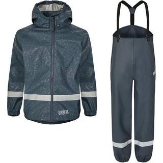 Urberg Kids' Malme PU Rain Set Midnight Navy, 110/116