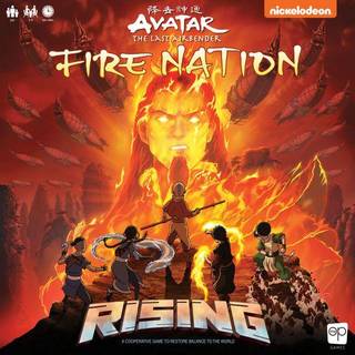 Avatar The Last Airbender: Fire Nation Rising Cooperative Board Game med Avatar Heroes and Villains - Aang Katara Sokka Toph Zuko og Lord Ozai Of