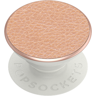 POPSOCKETS Pebbled Vegan Leather Rose Gold Premium Holder og Stand