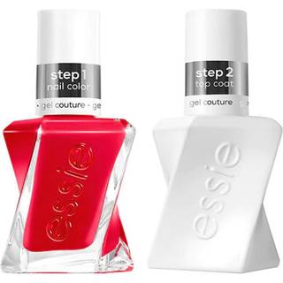 Essie gel couture langt?j neglelak + topcoat kit skarlagen r?d neglelak rock Runway + top coat gaver til kvinder og m?nd 0,46 oz hver