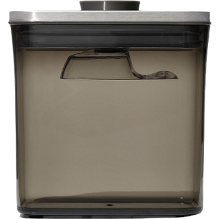 OXO Steel POP kaffedåse med måleske - ca. 1,6 L, lufttæt, BPA-fri, grå