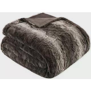 Madison Park Zuri Soft Plys Luksus Oversized imiteret Pels Kast Dyrestriber Design Faux Mink P? bagsiden Moderne All Seasons T?ppe til Sengesofa