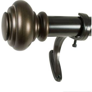 Decopolitan 278656829 1-tommer urn-single vinduesbehandlingsstang sat 18 til 36-tommer antik s?lv