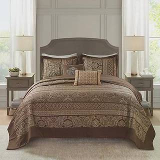 Madison Park Bellagio Vendbart Quiltet Senget?ppe S?t Solid Omvendt Sommer ?ndbar Letv?gts All Season Senget?j Lag Matchende Shams Senget?ppe Que