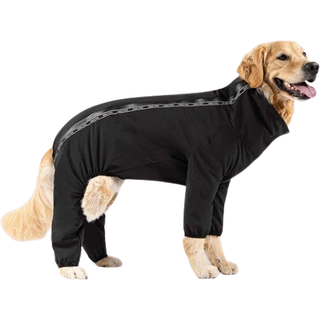 Canada Pooch Dog Slush Suit Dog Bodysuit for Rain and Snow Full Body Dog Suit Water-resistente Dog Onesie (sort 18 (17-19 """" Bagl?ngde))