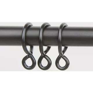 Rod Desyne 10 Count Eyelet Curtain Rings Black