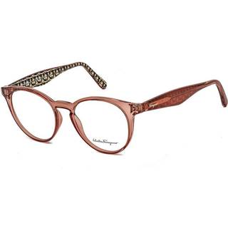 Ferragamo Kvinde SF2867 643 Optiske stel Acetat Rosa Rund