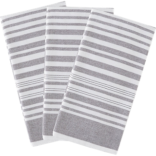 Mineralfransk Terry Variegated Stripe Vittowel 3 Piece