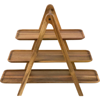 Toscana - et picnictidsmærke 3 -lagdelt serveringsstige - Charcuterie -tavler - Træ -serveringsplader