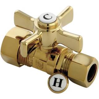 Kingston Brass CC44452ZX 5/8 """" OD -komprimering x 1/2 """" OD -komprimering lige ventil poleret messing