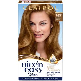 Clairol Nice' n Easy Permanent Hair Dye 6,5G Lyseste Gyldenbrun