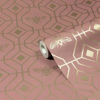 Bee Deco Wallpaper Blush - BEEDECO/WP1/BLS