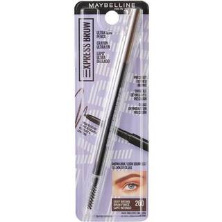 Maybelline Express Brow Ultra Slim Eyebrow Makeup Brow Pencil med pr?cisionsspids og spoolie til definerede ?jenbryn dybbrun 1 t?lling
