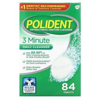 Polident 3 minutters protese rengøringstabletter - 84 tælling
