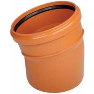 PVC bøjning 110mm, 15°. Med kort indstiksmuffe SN4, EN1401