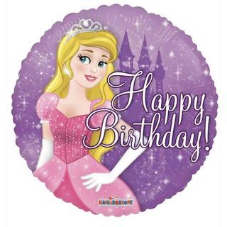 Princess happy birthday folieballon