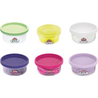 Play-Doh Slime Crystal Crunch Super Cloud og Foam Duftende 6 Variety Teksturpakke Tacile Toy til børn 3 år og op ikke-giftig flerfarvet