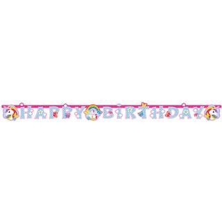 Enhjørning Happy Birthday banner 1,8m