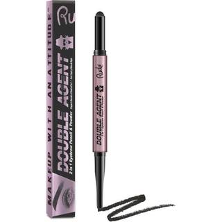 Rude Cosmetics Double Agent - 2 in 1 Eyebrow Pencil & Powder - Black Brown