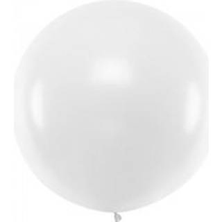 1 stk Kæmpe hvid ballon - 1 meter