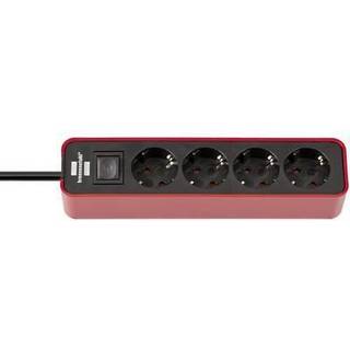 BRENNENSTUHL Ecolor 4fach rot/schwarz 1,5m