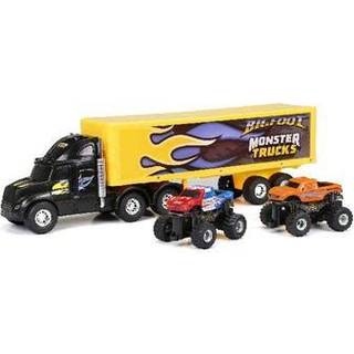 New Bright Fjernstyret Truck Hauler med Monster Trucks [Levering: 1-2 dage]