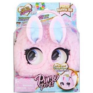 Purse k?ledyr Mikros fuzzy bunny bb mini b?rn pung med ?jenrulle skulder taske crossbody pung tilbeh?r piger m?nt pung & tween gaver